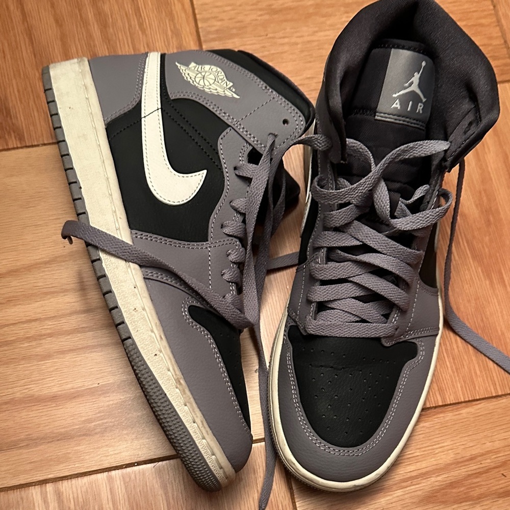 Air Jordan Black and Gray High-Top Sneakers - Picture 3 of 8